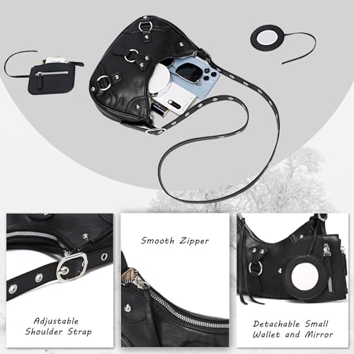 CATMICOO Shoulder Bag Y2K Purse: Cute 90s Punk Underarm Purse4