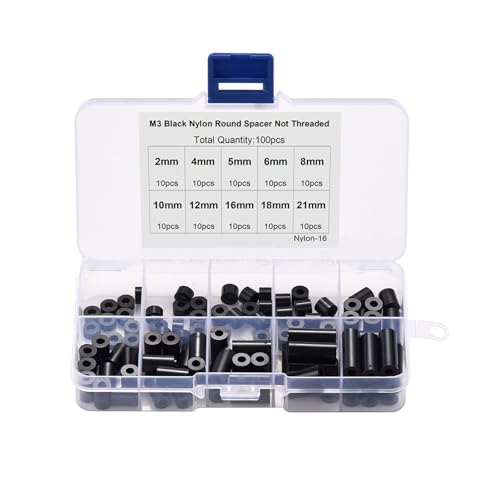 M3lWp 100pcs ABS iCی^Xy[T[ Zbg y ϕH ϋvɗDĂ܂ DIYH @p P[Xtia3.2mm Oa7mm ubNj