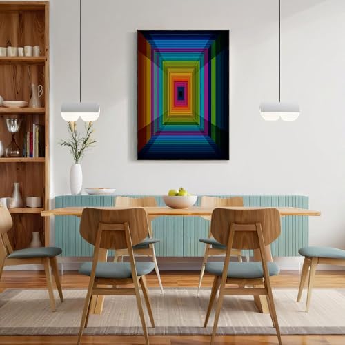 Art mural coloré abstrait pour décoration de salon et maison moderne
