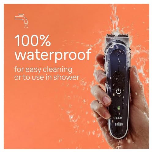 Image of Braun Body Groomer 5 for Men, BG5340, Manscaping Tool, SkinShield Technology, Sensitive Comb, Lifetime Sharp Metal Blade, Body Groomer for Men, Gray /White