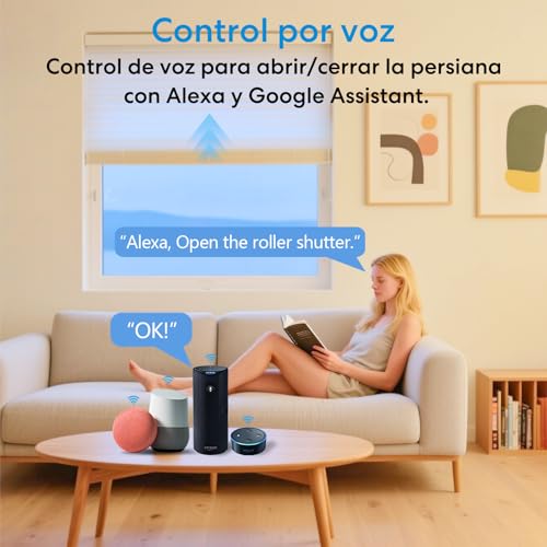 LoraTap Interruptor Persianas WiFi, 4 Piezas Relé de Persiana Temporizador Inteligente para Cortina Eléctrica, Control Remoto por Teléfono, Compatible con Alexa y Google Home para Control de Voz, 300W - imagen 3