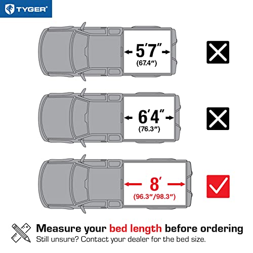 Tyger Auto TG-BC1D9015 T1 Soft Roll-Up Truck Bed Tonneau Cover Compatible thumb #1