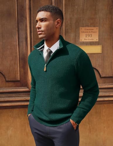 Image of NORTHWIND Men High Neck Zipper Full Sleeve Cotton Knitted Winter Sweater for Man Pullover Sweater Sweaters for Men Winter