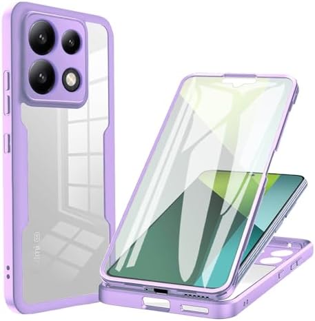 ILING Trasparente Case For Xiaomi Redmi A5 4G, 360° Full Body Protection Shockproof Cover With Built-in Screen Protector, Ultra Thin Hard PC Silicone TPU Bumper Case (Blue - View #5