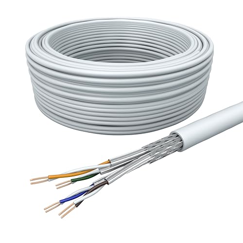 Draka Verlegecâble UCHOME SS26, Cat 7, S/FTP, PiMF, blanc, 100m Ring