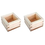 JapanBargain 2757, Wooden Sake Cups Masu Japanese Hinoki Wood Saki Cup Box Made in Japan, Plain, 4 ounce, Set of 2