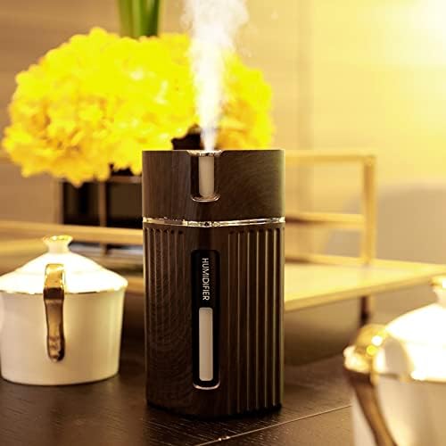 Miniatura 5 de Humidificador de escritorio de 10.1 fl oz, humidificador de aire portátil USB con luz, humidificador ultrasónico de escritorio, mini humidificador