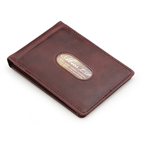 [アビエス] 日本製 ヴィンテージワックスレザー 本革 二つ折りパスケース ボルドー