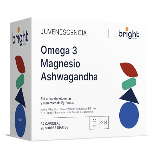 Omega 3, Magnesio, y Ashwagandha – Reduce Estrés, Mejora el Estado de Ánimo y el Sueño | 28 Dosis Diarias