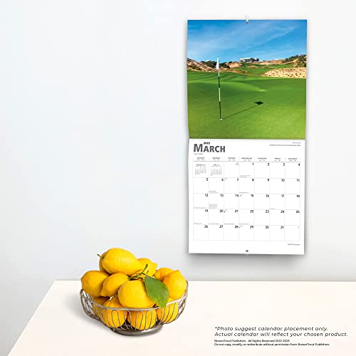 Golf Courses | 2023 12 X 24 Inch Monthly Square Wall Calendar | Browntrout | Golfing Sport #TOP3