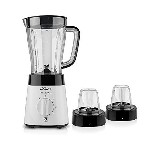 Blender; AR1057 Maxiblend Sürahi, 500W, 1.5L Hacim, Paslanmaz Çelik Bıçak, Beyaz