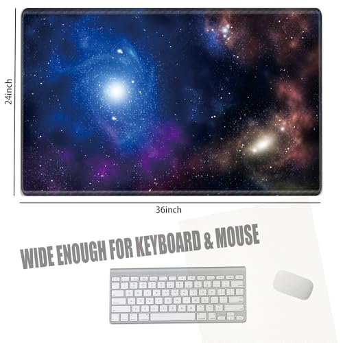 Image of Galaxy Desk Mat 36x24 Mouse Pad Gaming Mousepad Large Giant Desk Pad XXXL Mouse Mat Huge Oversized Computer Mat for Wireless Mouse Home Work Office