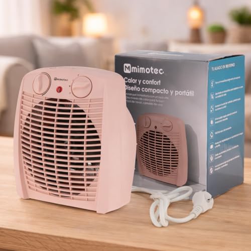 M Mimotec – Termoventilatore Elettrico Pink Comfort 2000W Mimotec, Riscaldamento Portatile Da Pavimento, Doppia Potenza 1000/2000W, Bassa Rumorosità <53 Db, IP20, Per Ambienti Fino A 20 M² - 5