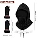 Menwings Sturmhaube Winter, Waffel Skimaske + Handschuh-Set, Winddichte Motorradmasken Halswärmer für Fahrrad Motorrad Snowboard Outdoor Sport Frauen (Schwarz)