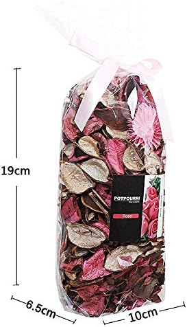 Qingbei Rina Pink Pot pourri,Rose Scented Pot pourri Dried Flower,,Valentine's Bowl Vase Filler, Home Fragrance Sachets, Spring Table Wedding Party Decor,2 Bags/240g
