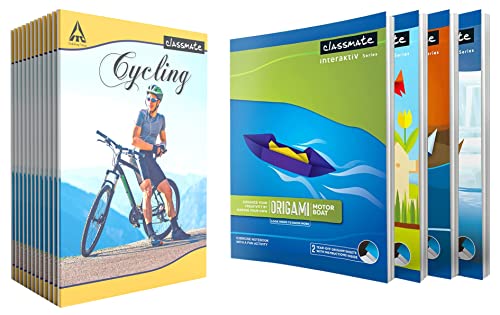 Image of Classmate Long Notebook, Single Line (Pack of 6) Origami Notebook - Unruled