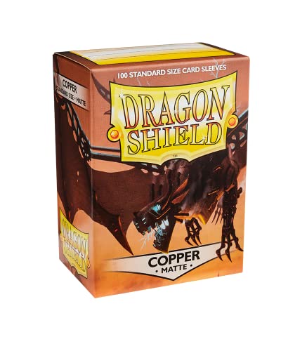Dragon Shield Standard Size Sleeves â€“ Matte Copper 100CT - Card Sleeves are Smooth & Tough - Compatible with Pokemon, Yugioh, & Magic The Gathering Card Sleeves â€“ MTG, TCG, OCG