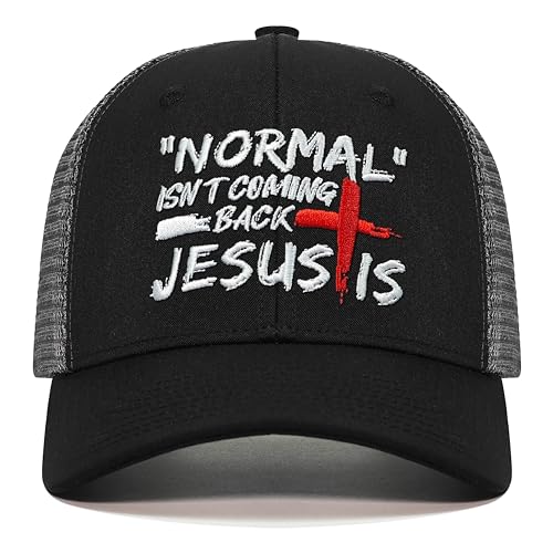 Image of Christian Hats for Men Women,Jesus Cross Hat Christian Religious Gifts for Birthday /Christmas