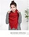 Wander Agio Women's Warm Long Shawl Winter Large Scarf Pure Color Wine Red