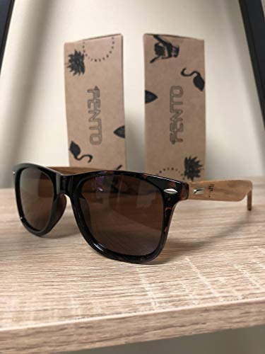 Fento Wooden Handmade Sunglasses, Bamboo Arms. Assorted Styles2