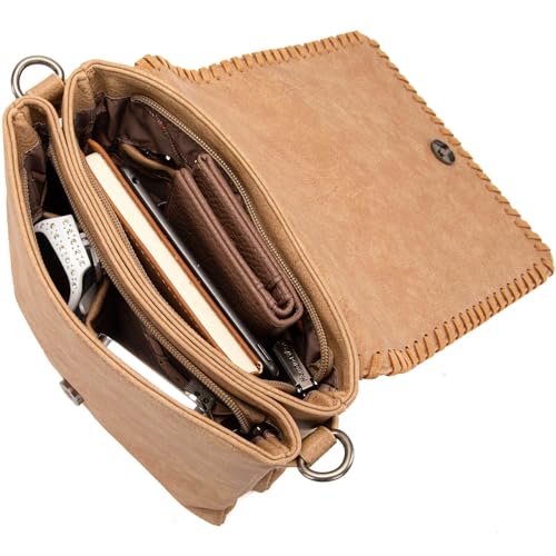Image of Montana West Crossbody Bags for Women with Dual Compartments Western Cross Body Purse with Leopard Print Guitar Strap