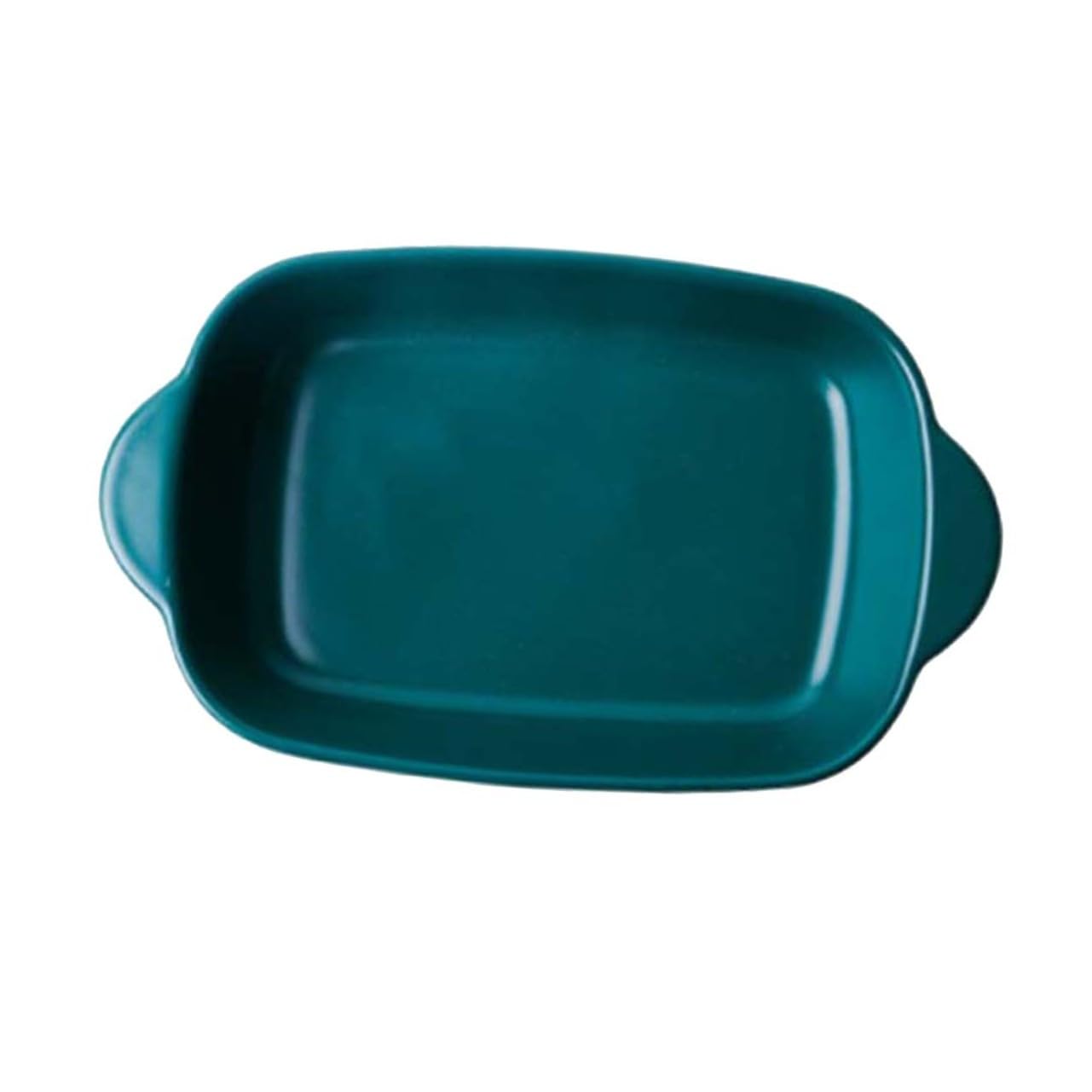 Plat de cuisson en céramique verte pour gratins familiaux au four