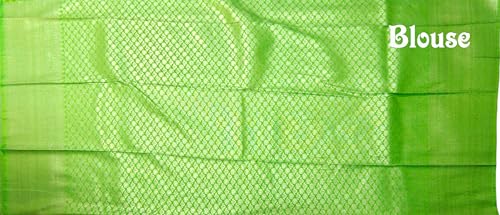 Image of VFCollections Women's Traditional Handloom Kanchipuram Silk Saree | Rich Zari Woven Design | Unstitched Blouse Piece