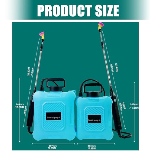 Pulvérisateur de jardin batterie 5L à pression et lance réglable - 7