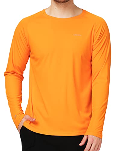 Camii Mia Mens Long Sleeve Sun Protection Shirts, Sun Shirts for Men UPF 50+ SPF T-Shirts for Fishing, Running, Hiking