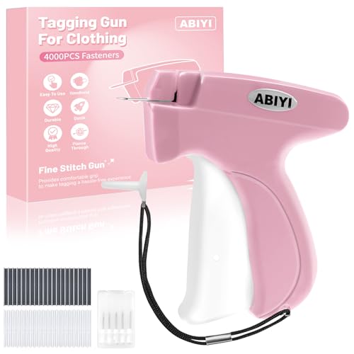 Quotation Stitchy Quick Clothing Fixer Gun, Retail Tagging Gun for Clothing, mini Stitch Gun for Clothes Sewing, Quick Stitch Sewing Gun for Clothes (Pink)