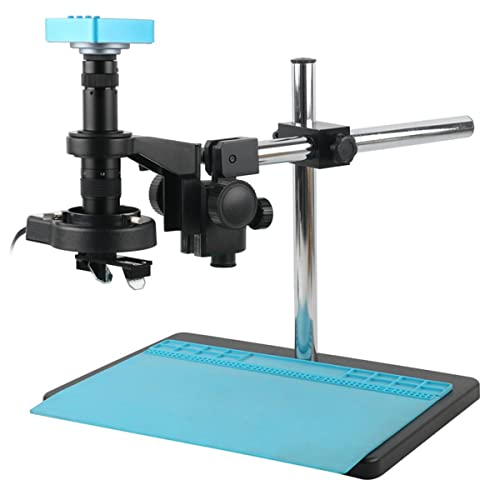 Microscope 2_D 3_D 2 in 1 Freely Switch Industrial Stereo Microscope with 180X C Mount Zoom Lens with 48MP 37MP HDMI VGA USB Video Camera(1080P HDMI USB-02)