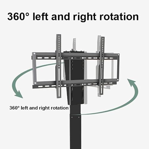 Support TV télescopique électrique orientable 360 pour meuble encastrable