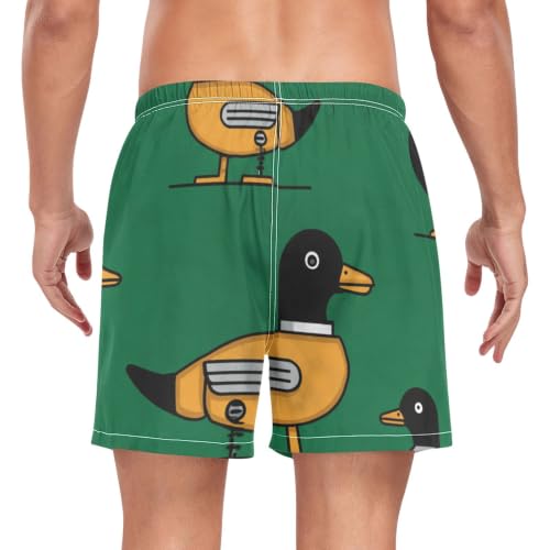 Pantalones cortos de natación verde robótico shorts de baño hombre secado rápido bañador 2