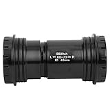 Alloy Thread BB30 Bike Bottom Bracket, BB Bottom Bracket, Screw-in Locking for 24/24mm Crankset 42mm Frame Shell(Black)