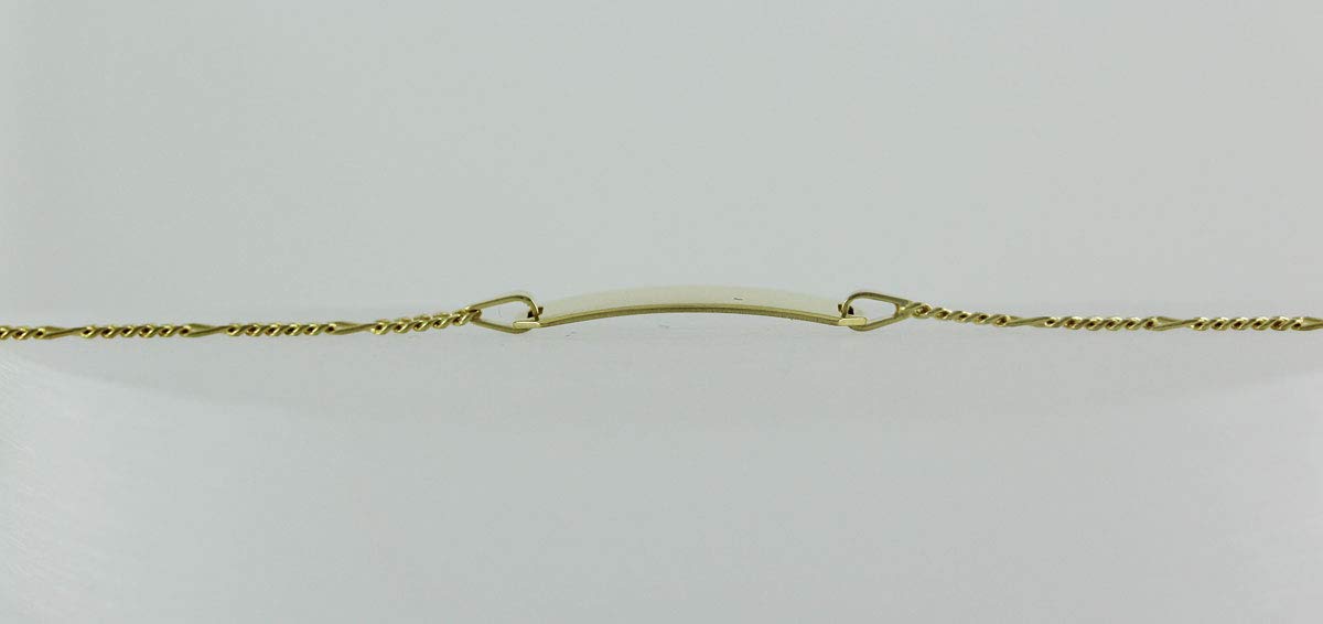 Ch.Abramowicz Gravur Armband ID Gold 333 8 Karat poliert massiv 14