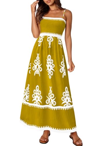 Image of PRETTYGARDEN Women's Summer Boho Maxi Dress Floral Sundresses