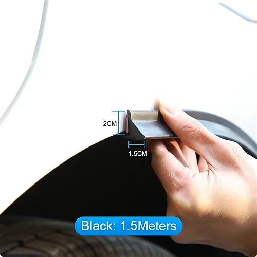 Guardabarros de coche universal con diseño de arco expansor negro y kit anticolisión 5