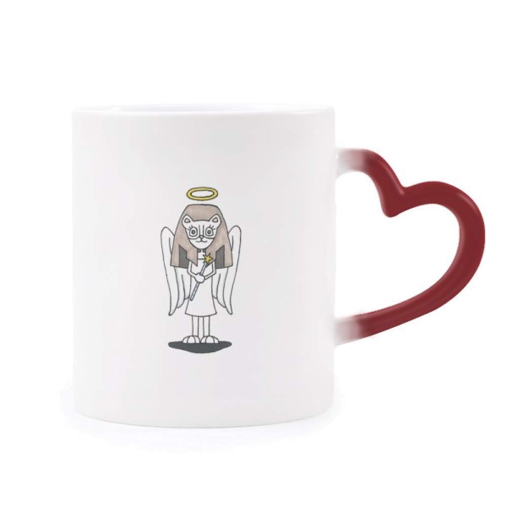 Taza de café sensible al calor para desayunos mágicos con diseño de estrella
