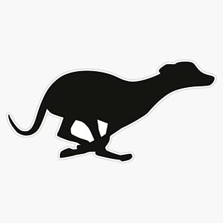 Greyhound Dog Racing Vinyl Sticker Laptop Decal Waterproof 5"