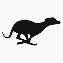 Greyhound Dog Racing Vinyl Sticker Laptop Decal Waterproof 5"