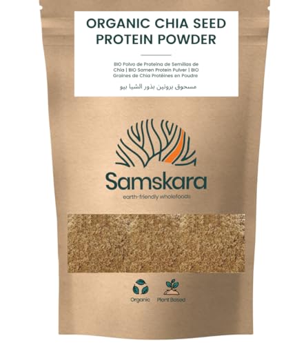 Harina proteica de Semillas de chía | BIO | Chia cruda en polvo | Cetogenico, vegetal, rico Omega 3 y 6 | mezcla en smoothies, boles desayuno y mezclas para repostería | Chia molida | 1 kg x 1