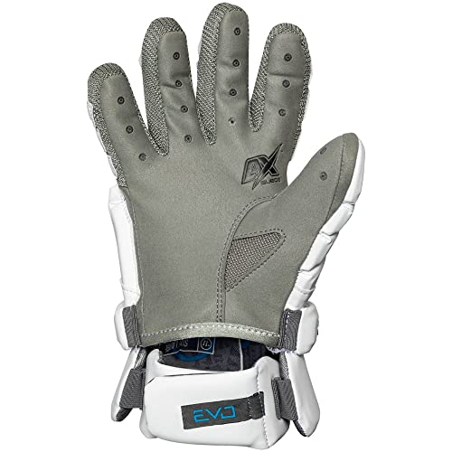Warrior Evo Lacrosse Gloves (White, Large) #TOP1