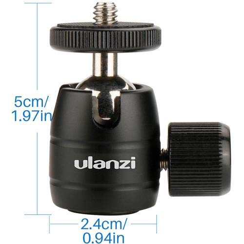 Ulanzi Mini testa a sfera per treppiede in metallo...