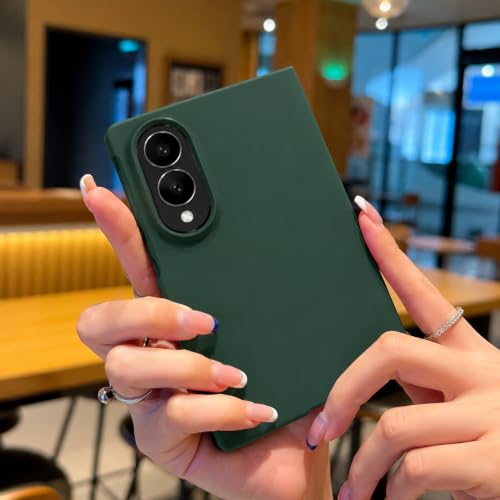 Image of amazon basics Slim Matte Hard PC Back Cover Case for Samsung Galaxy Z Fold 8 with Integrated Hinge Protection and Smooth Anti-Fingerprint Finish (Midnight Green)