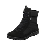 ecco schuhe damen sneaker Gepolsterte Lederdecksohle ECCO Damen Babett Boot Stiefel, Schwarz (Black), 37 EU