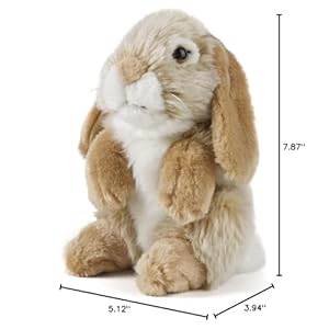 Living Nature Brown Sitting Lop Eared Rabbit Stuffed Animal | Fluffy Rabbit Animal | Soft Toy for Kids | 7 inches Living Nature Brown Sitting Lop Eared Rabbit Stuffed Animal Fluffy Rabbit Animal Soft Toy for Kids 7 inches