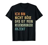 Regensburg Regensburger Lustig Dialekt Ich Bin Nicht Böse T-Shirt