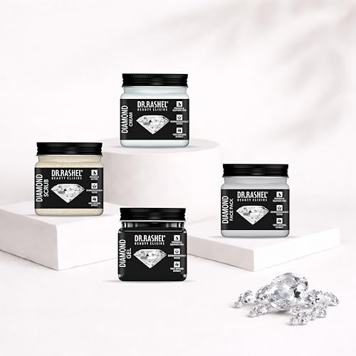 Image of Dr. Rashel Diamond Facial Kit, 4-in-1 Skincare Set with Scrub, Gel, Cream and Face Pack(45ml Each)