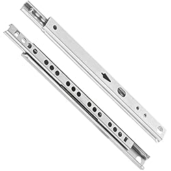 2 X Mprofi MT® (1 Par) Guías para Cajones-Correderas de Cajón-Extracción de Cajones-Rieles para Cajones-Guía de Bolas-Guías Laterales para Cajones-Extracción Parcial H:17/L:310mm