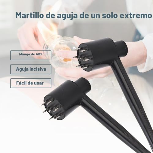 Miniatura 3 de Uadme Martillo De Flor De Ciruelo, 5 Piezas 7 Puntas Plum Blosson Hamer, Martillo De Aguja Skin, Solo Extremo Para La Industria